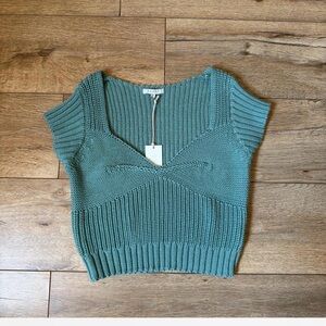 Z Supply Sage Green Knit Crop Top